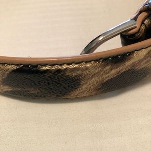 SNAKESKIN GOLDEN BRONZE GENUINE LEATHER BELT S